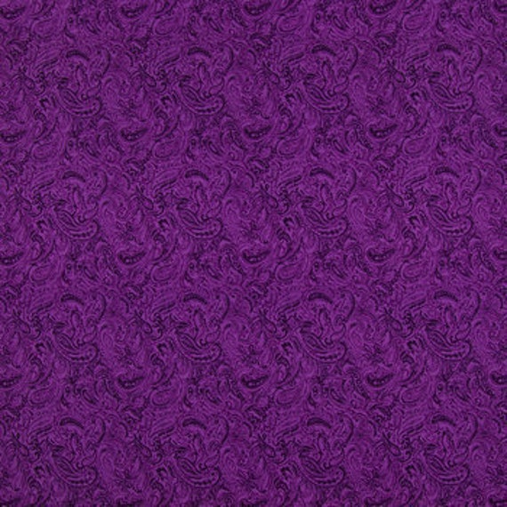 Purple Paisley Fabric, Pattern Fabric, 100% Cotton, Quilting