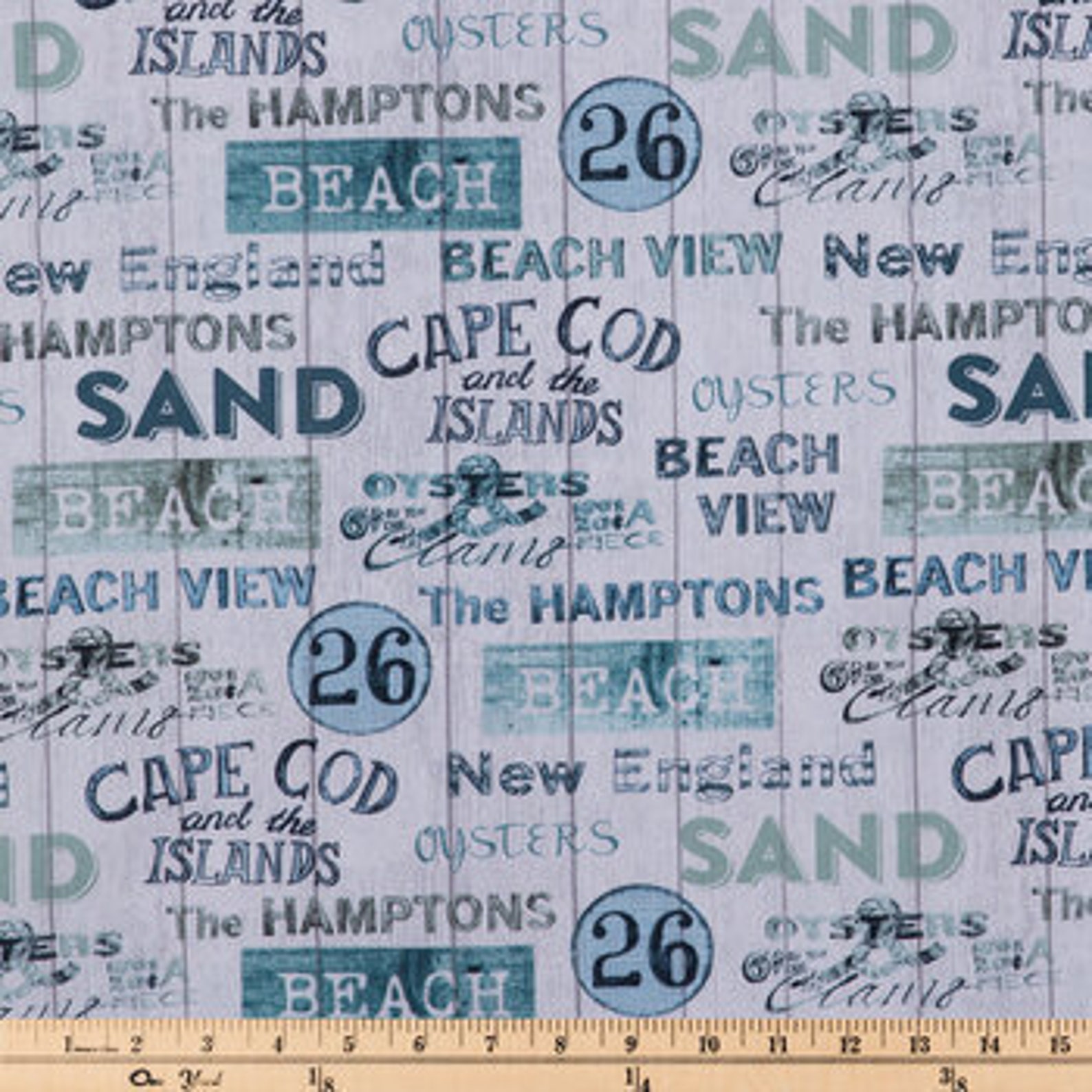 Cape Cod Fabric Signage Fabric 100 Cotton Duck Cloth Home Etsy