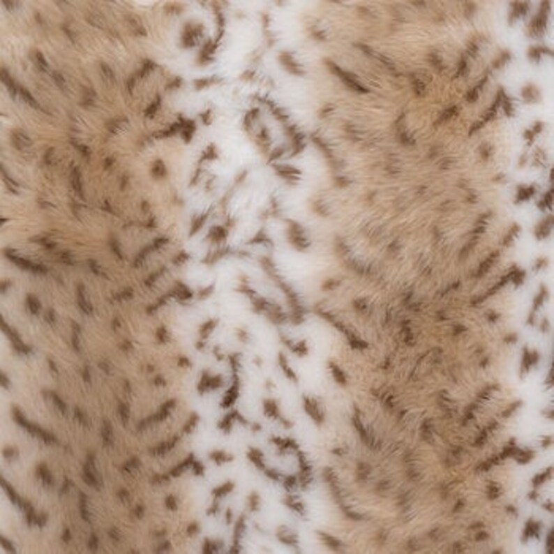 Snow Leopard Faux Fur Fabric Animal Print Acrylic - Etsy
