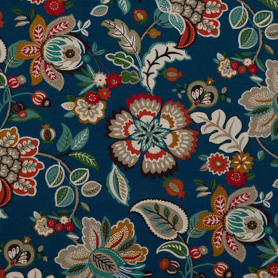 Peacock Telfair Fabric, Outdoor Fabric, 100 Polyester, Upholstery