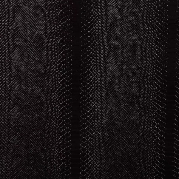 Black Anaconda Faux Leather Fabric, Snakeskin Texture, 100% Polyurethane, Home decor fabric, Fabric by the yard, Felt Backing & Vinyl-Like