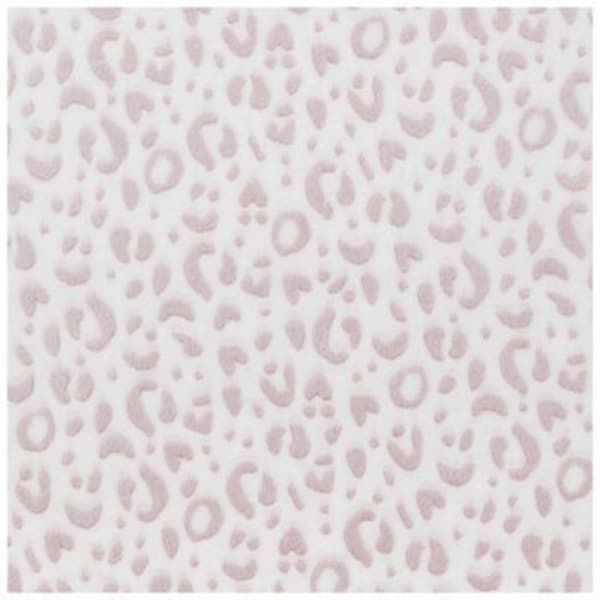 White & Pink Leopard Print Fleece Fabric, Animal Print, 100% Polyester, Blankets Fabric, Fabric by the yard, Home Accents Fabric,