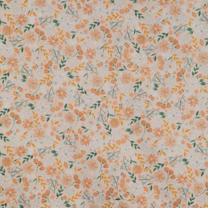 High Quality Peach Color Fabric Flower Bunch 2 Of 12 PCS. main image 1