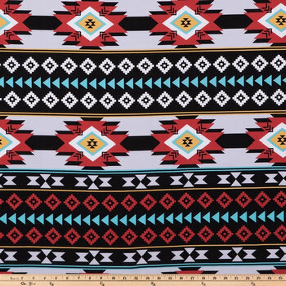 Tribal Print Fabric Geometric Fabric 100 Cotton Duck Cloth