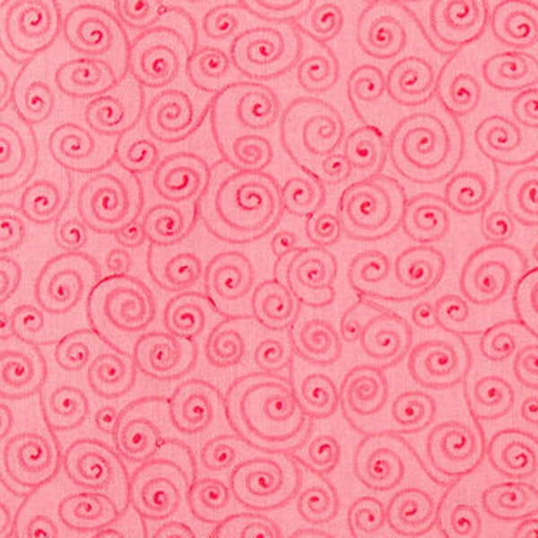 Pink Scrolls Fabric, Swirls Fabric, 100% Cotton, Quilting Fabric, Fabric by the yard, Accessories Fabric,