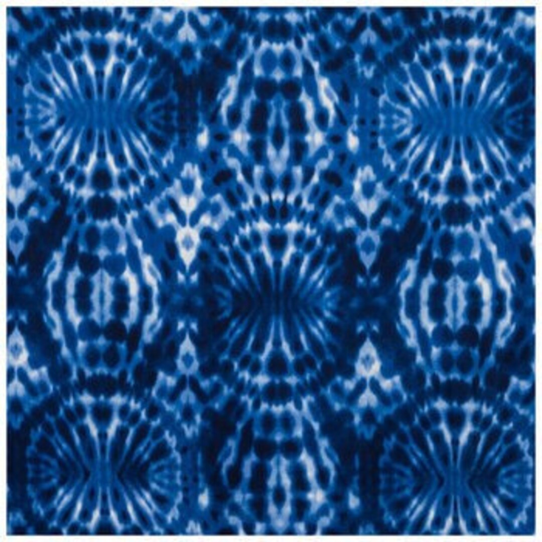 Blue Tiedye Fabric Swirls Fabric Polyester & Spandex Etsy