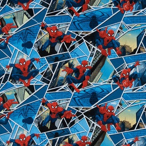 Spider Fabric, Cotton Fabric, Hero Fabric, Superheroes Fabric, Spiderweb Fabric, Animated Fabric, Comic Fabric, Fabric by a yard, Fun Fabric