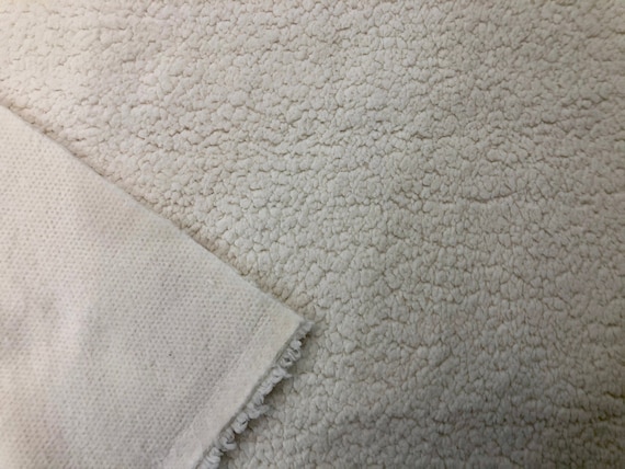 White Sherpa Fabric, Fleece Fabric, 100% Polyester, Blankets Fabric, Fabric  by the Yard, Stuffed Toys Fabric, Soft & Fluffy 