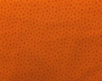 Orange Tonal Bubbles Cotton Calico Fabric, Dots Print, Crafts, Home Accents, Fabric by the yard