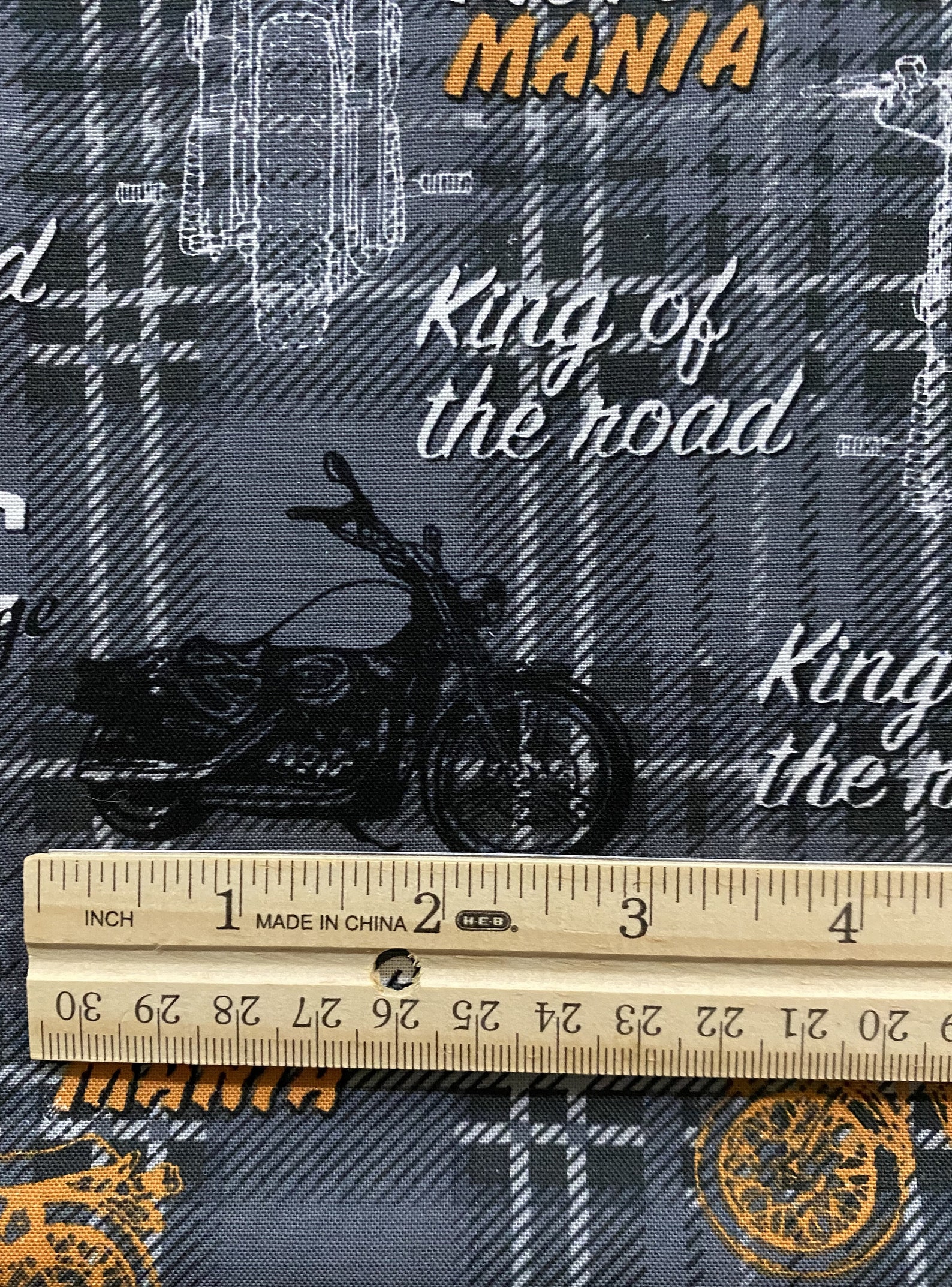 Motorcycle Mania Cotton Calico Fabric, Biker Theme, Quilting, Home ...