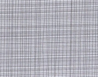 Black & White Cross Hatch Cotton Calico Fabric, Quilting, Home Accents, By The Yard