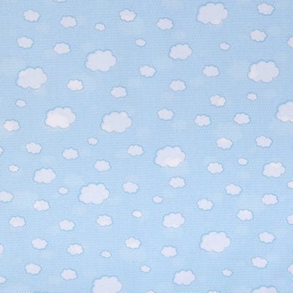 Clouds & Dots Fabric Sky Fabric 100 Cotton Apparel Fabric Etsy