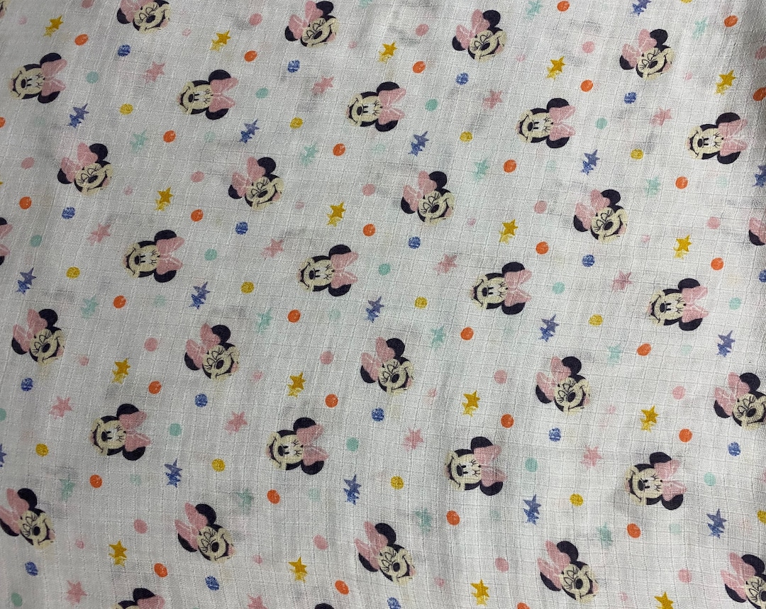 Mouse And Raspberry Fabric Minnie Mouse Muslin Swaddle Blanket, Baby Girl Receiving Blanket - Etsy