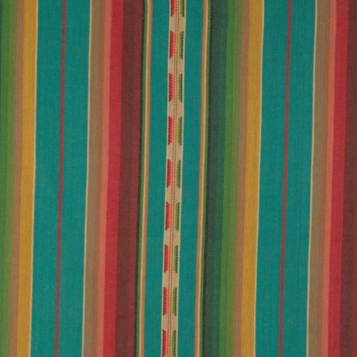 Serape Homespun Cotton Calico Fabric, Southwestern Print, Quilting, Home Accents, By The Yard