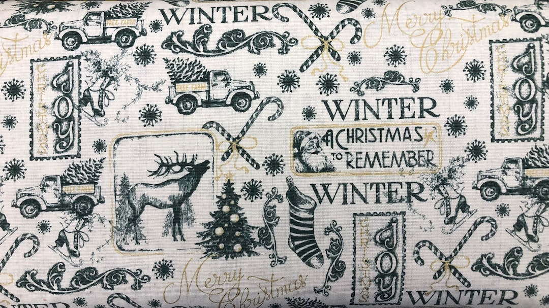 Christmas toile cloth