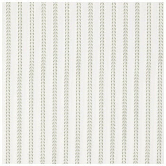 Sage & Ivory Striped Dobby Duck Cloth Cotton Fabric, Tote Bags, Home Accents, By the yard