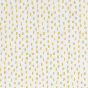White & Gold Dash Fabric, Metallic Gold Fabric, 100% Cotton, Apparel Fabric, Accessories Fabric
