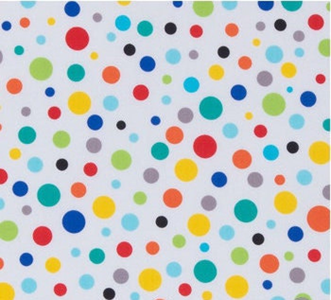 Bright Dots Fabric Colorful Fabric 100% Cotton Apparel - Etsy