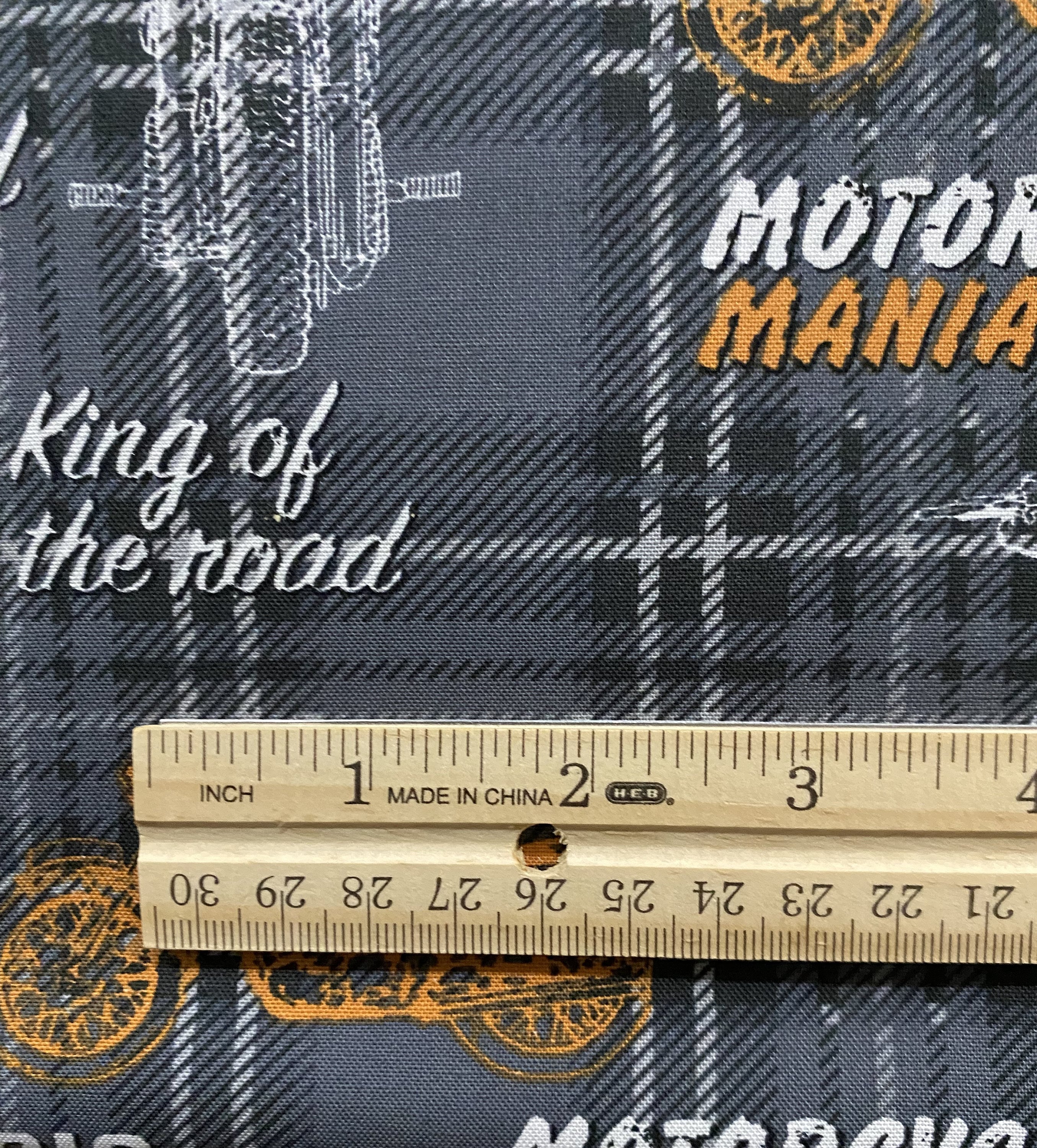 Motorcycle Mania Cotton Calico Fabric, Biker Theme, Quilting, Home ...