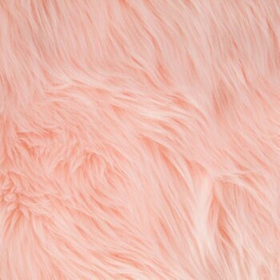 Tela de pelo largo rosa, tela de piel sintética, acrílico y poliéster, tela  de mantas, tela cortada a medida, tela de animales de felpa