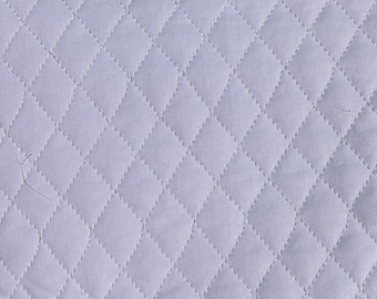 White Quilted Muslin Fabric, Double-Face Cotton Batting, By The Yard