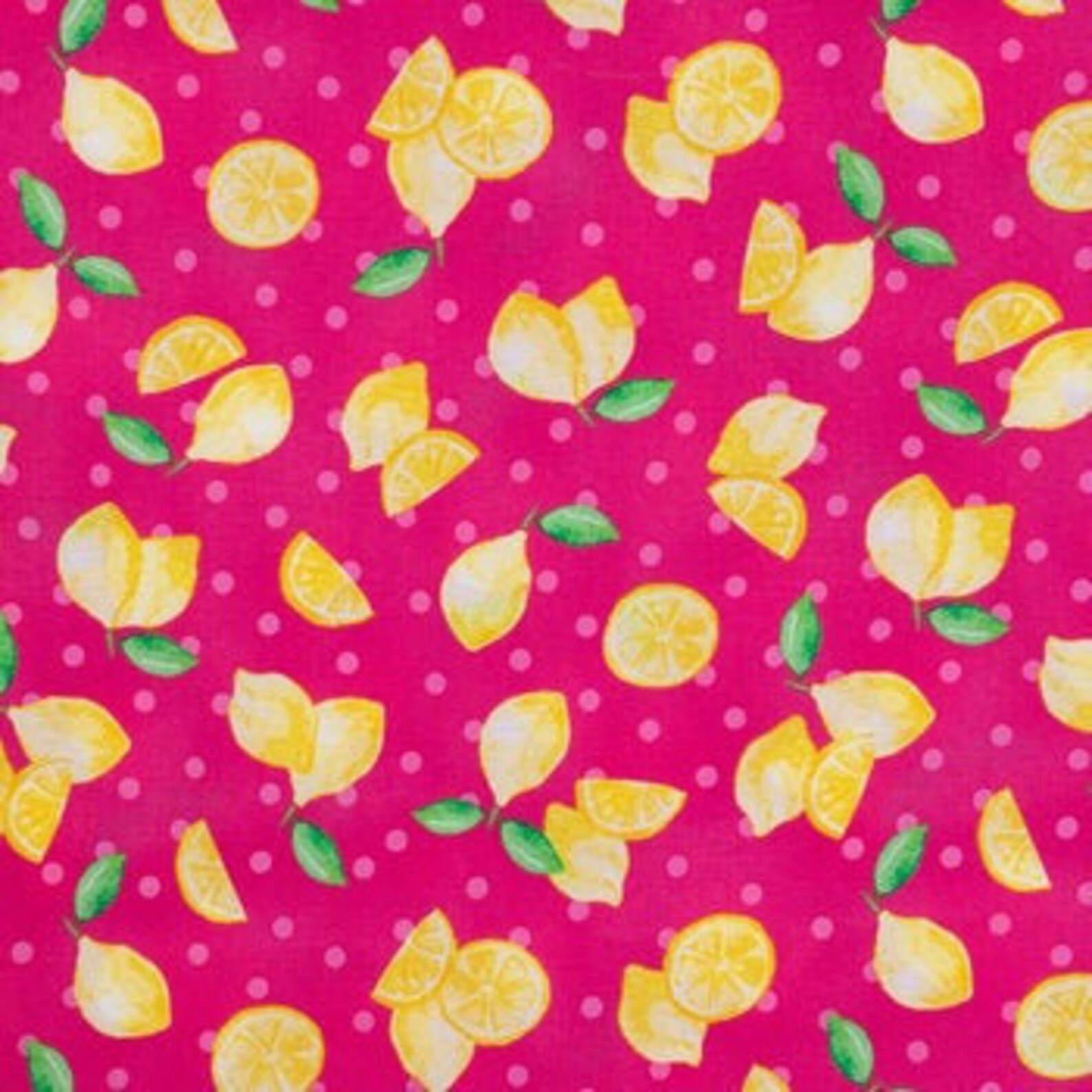 Lemon Fabric Cotton Fabric Citrus Fabric Fruit Fabric Dot Etsy