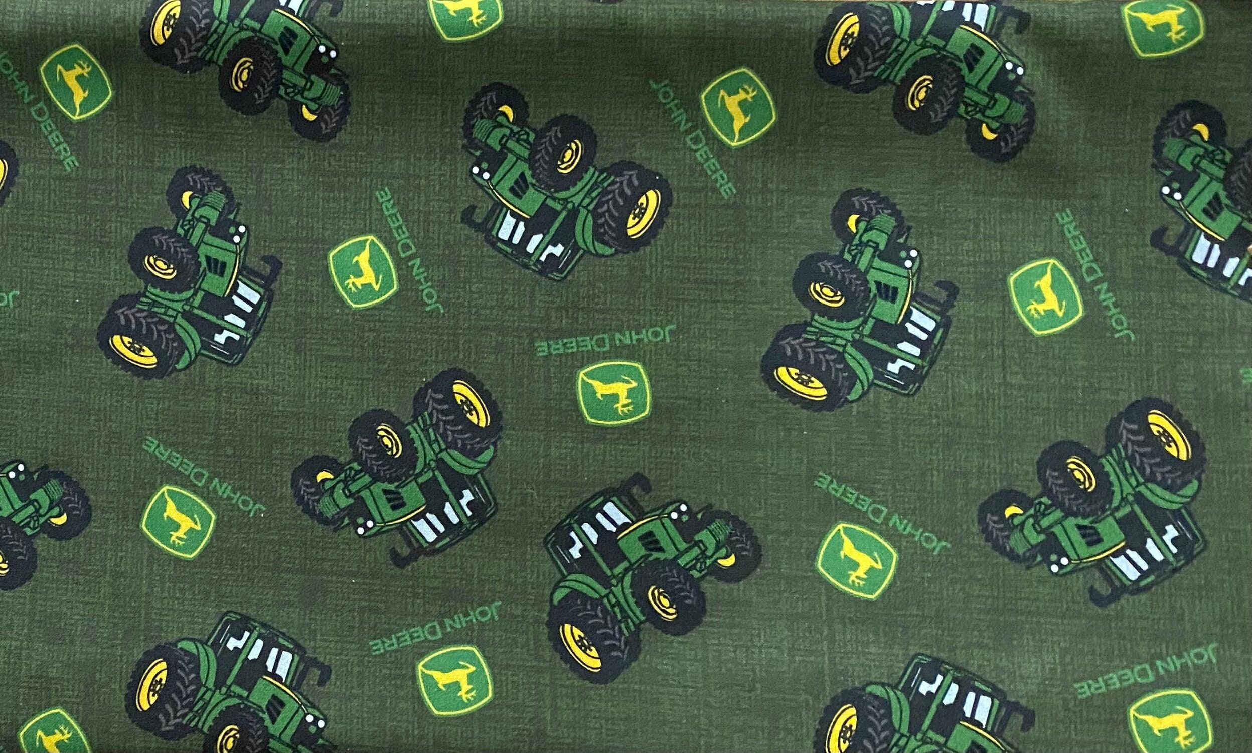 John Deere Classic Fabric Tractor Fabric 100 Cotton Quilting Fabric Fabric by the Yard Apparel Fabric Logo Brands Etsy