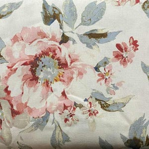 Vintage Floral Duck Cloth Fabric, Botanical, Home Accents - Etsy