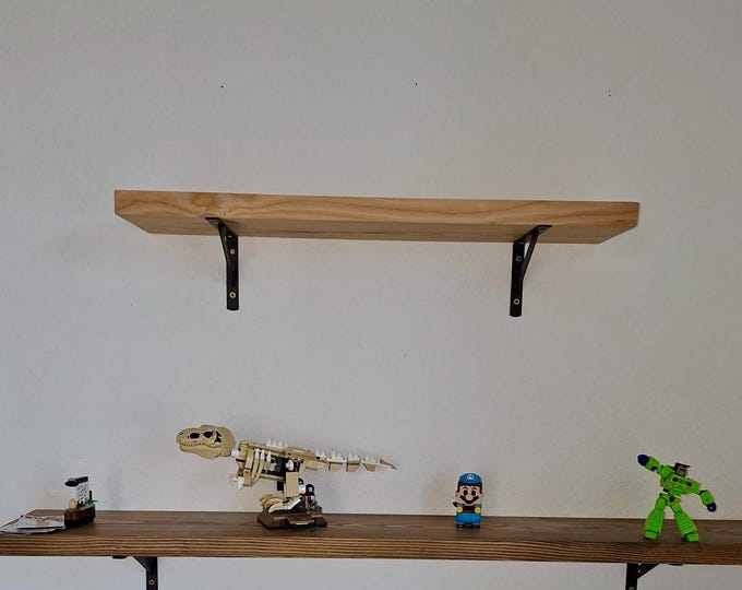 Handcrafted solid wood wall shelf – Minimalist