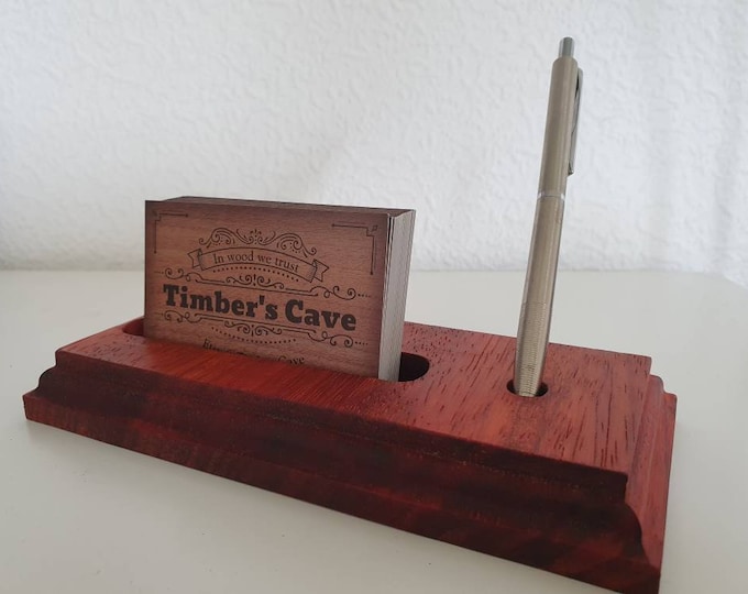 Wooden business card holder / wooden business card case