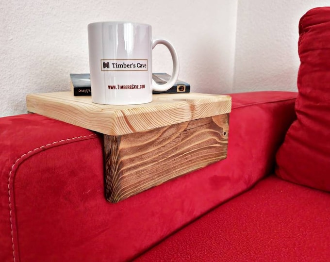 Sofa butler / armrest sofa table / couch storage / couch coffee table