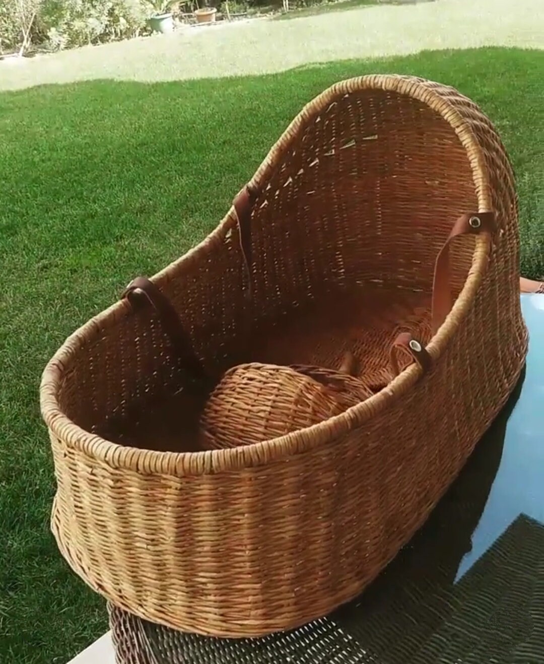 Baby changing basket Wicker Moses basketBaby giftHandmade Etsy
