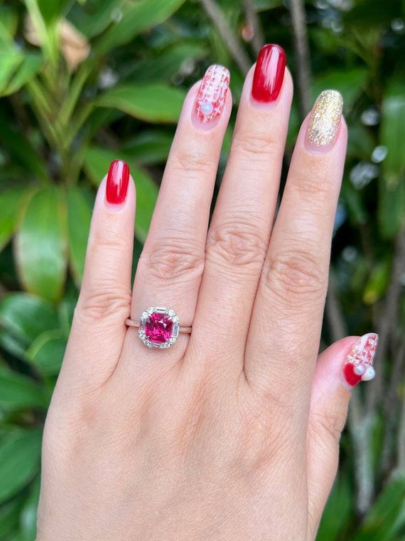 Rubellite tourmaline best sale ring