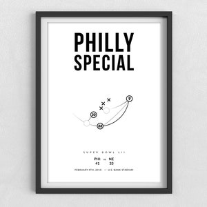 Philadelphia Eagles | The Philly Special | Super Bowl LII | NFL Gifts | Print at home digital file