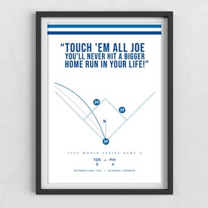 Toronto Blue Jays | Joe Carter | 93′ World Series Home Run | MLB | Sports gift
