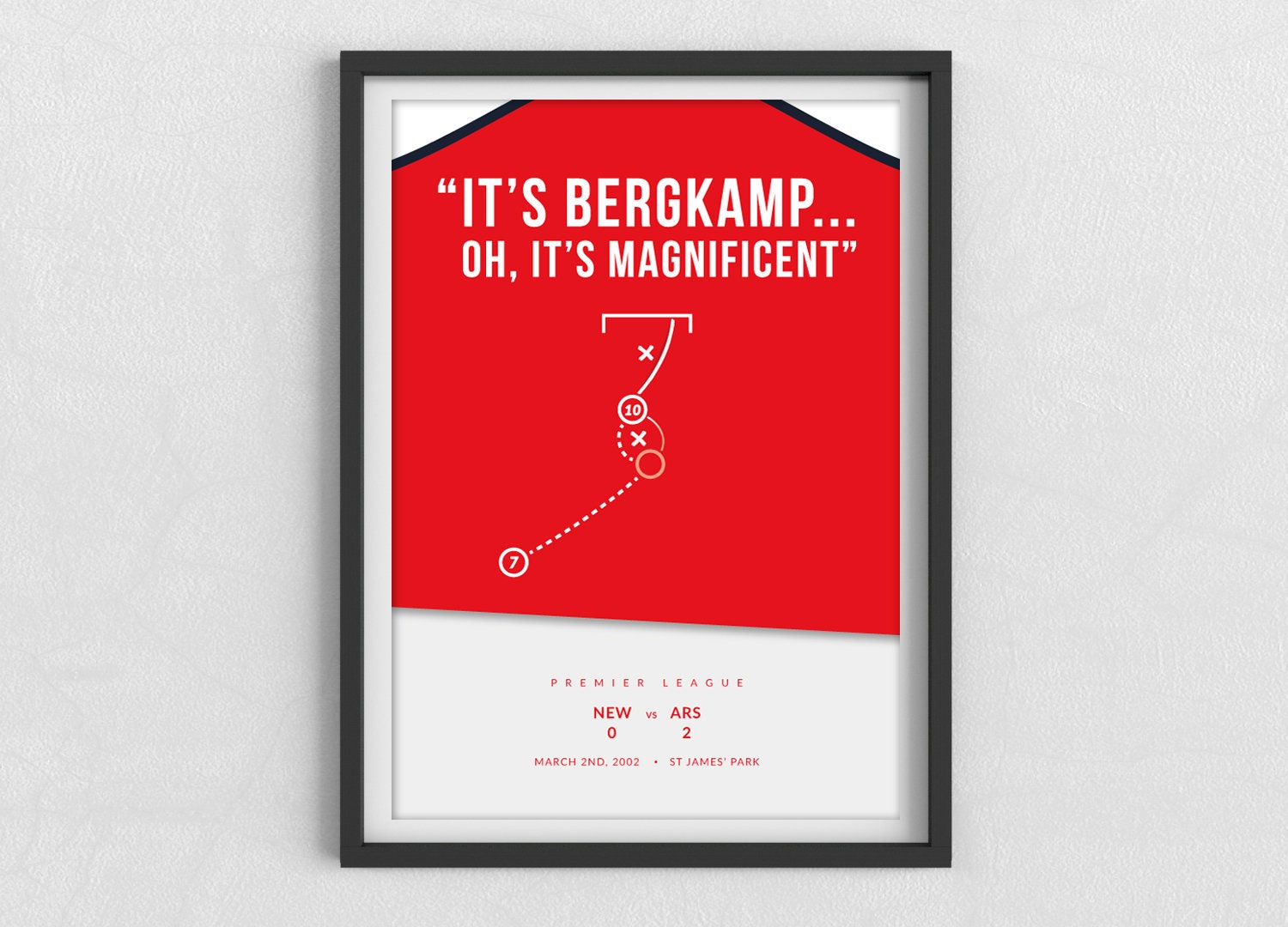 Arsenal | Dennis Bergkamp | Pirouette Goal | Premier League | Unique Gifts