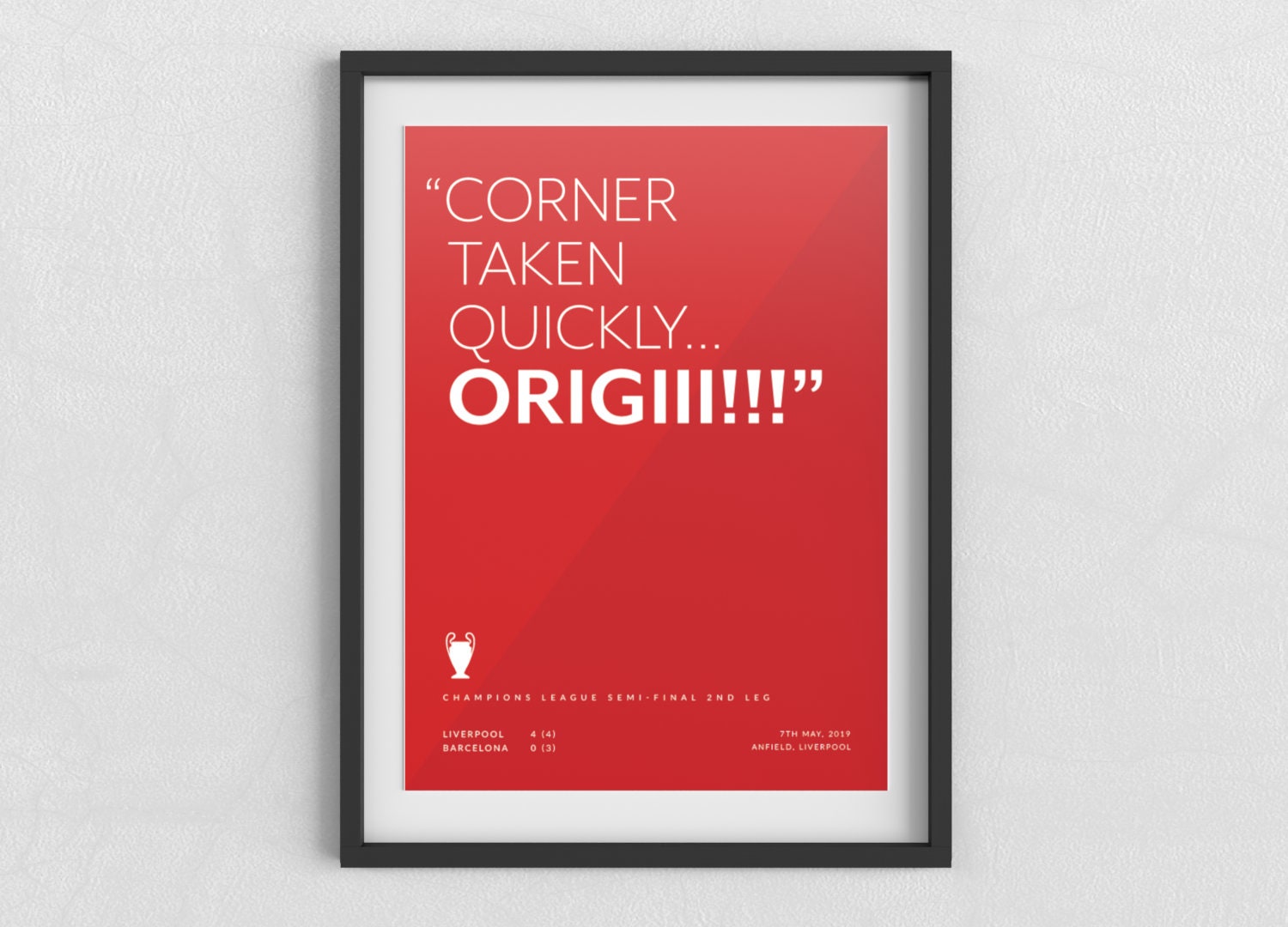 Divock Origi | Corner taken quickly | Liverpool | Sports Print | Birthday Gift