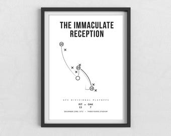 Pittsburgh Steelers | The Immaculate Reception | Franco Harris | NFL Gifts | Print at home