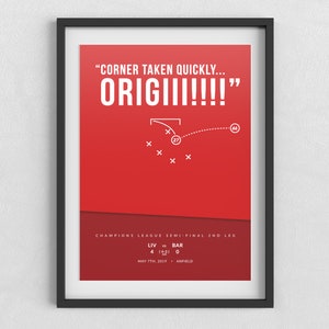 England | Divock Origi | Ecke schnell genommen | Königsklasse | Anfield | Einzigartige Geschenke