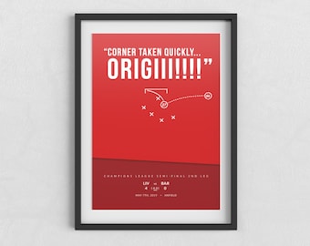 Liverpool | Divock Origi | Corner taken quickly | Champions League | Anfield | Unique Gifts