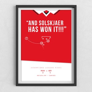 Manchester United | Ole Gunnar Solskjaer | Treble Winner | Champions League | Camp Nou | Unique Gifts