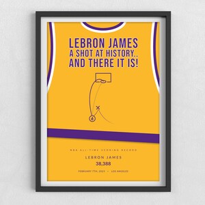 LeBron James / LA Lakers / Récord de anotación / NBA / Baloncesto / Regalo deportivo