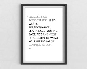 Motivational Sports Quotes | Pele | Hard work | Print at home | Digital File