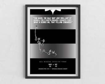 Barbari / Greatest Try / Gareth Edwards / Rugby / Stampa sportiva / Regalo di compleanno