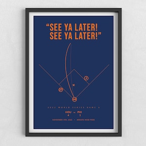 Houston Astros | Yordan Alvarez | 2022 World Series Home Run | MLB | Baseball | Sports gift