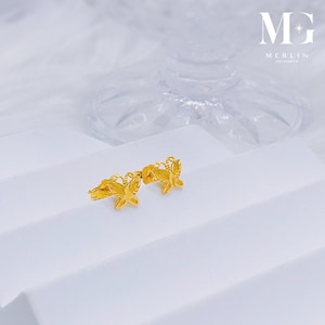22k 916 Gold Schmetterling Ohrstecker
