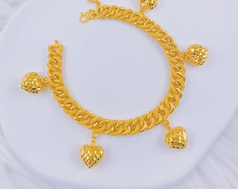 22k 916 Gold 8mm Coco Candy Bracelet