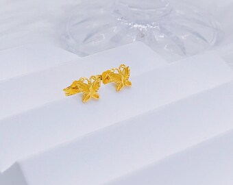 22k 916 Gold Butterfly Stud Earrings