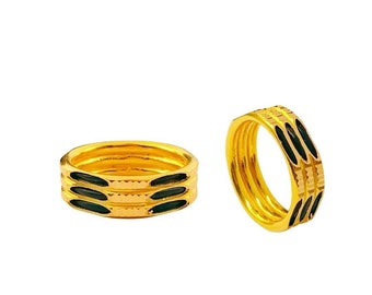 Buy 22K 916 Gold Elephant Hair Ring 3 Row Online in India  Etsy