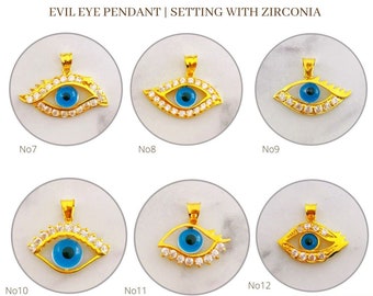 Long Evil Eye Pierced Yellow Earrings Glass Bead Antique Vintage Tibetan Style 
